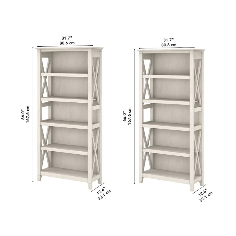 Zestaw regałów na książki Key West 5 półek marki Bush Furniture