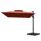 MAISON ARTS 12-stopniowy automatyczny hydrauliczny parasol wspornikowy, aluminiowy słup, obrót o 360 stopni