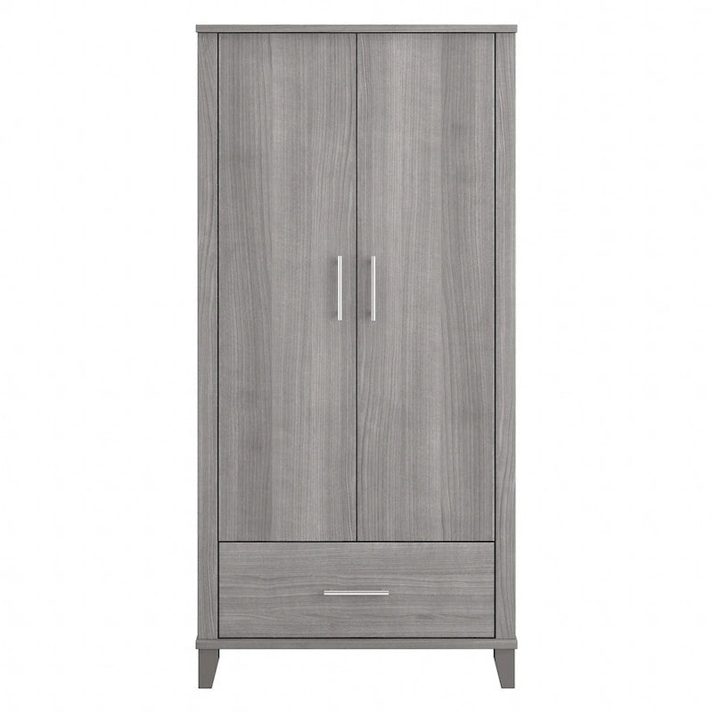 Wysoka szafka do przedpokoju Somerset z drzwiczkami i szufladą marki Bush Furniture