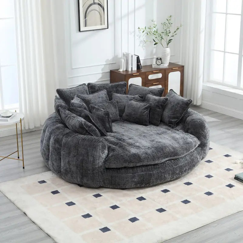 Wygodna dwuosobowa sofa z funkcją spania typu Loaf, duża sofa z funkcją spania i podłokietnikami