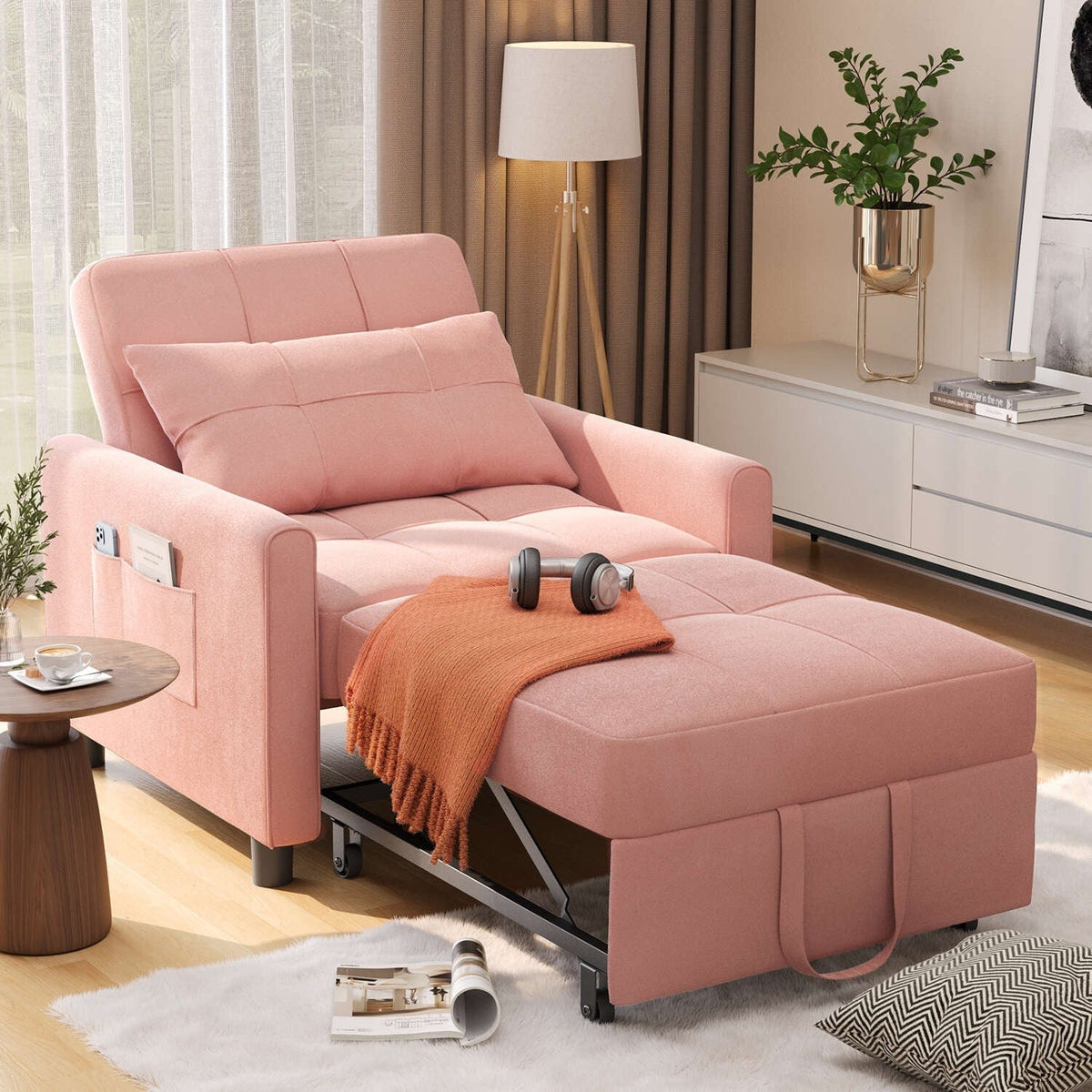Wielofunkcyjna sofa 3 w 1 z funkcją spania, rozkładany fotel, składane łóżko do salonu