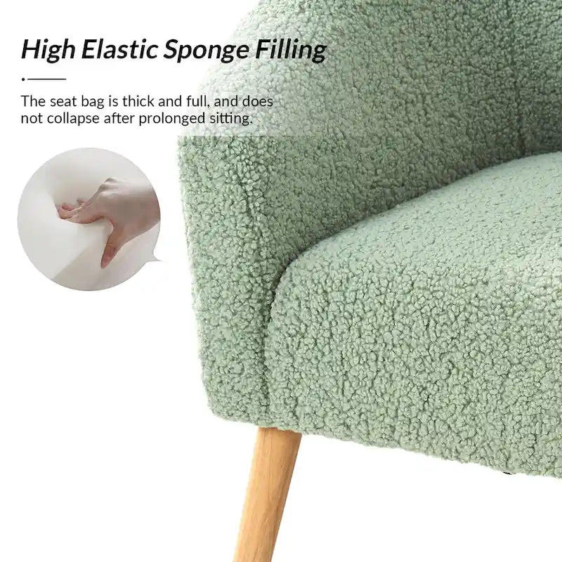 Zestaw 2 foteli Sheila Modern 30 W Boucle z nogami z litego drewna od HULALA HOME