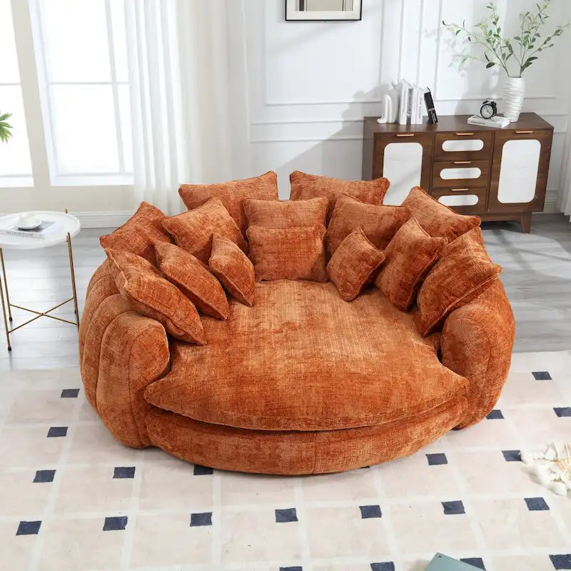 Wygodna dwuosobowa sofa z funkcją spania typu Loaf, duża sofa z funkcją spania i podłokietnikami