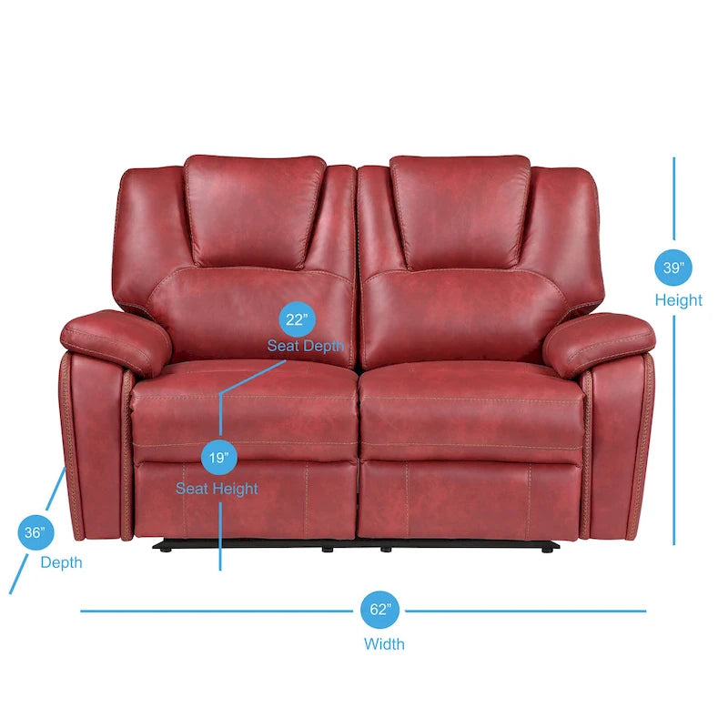 Dwuosobowa sofa rozkładana ręcznie Steve Silver Kameryn ze skóry ekologicznej