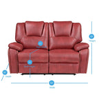 Dwuosobowa sofa rozkładana ręcznie Steve Silver Kameryn ze skóry ekologicznej