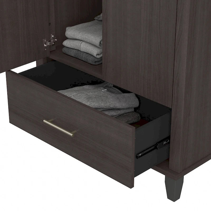 Wysoka szafka do przedpokoju Somerset z drzwiczkami i szufladą marki Bush Furniture