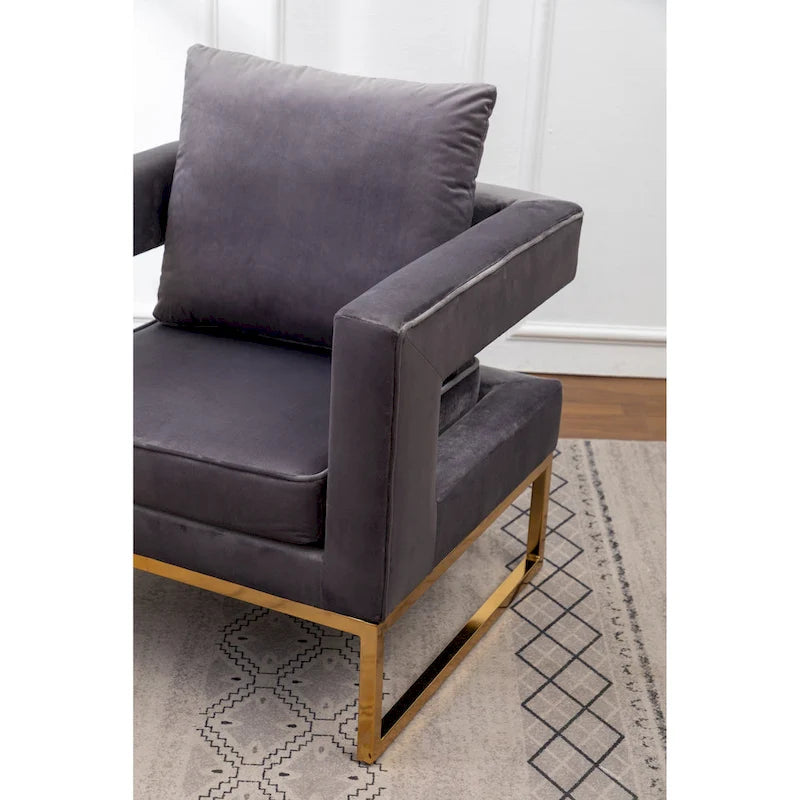 Nowoczesny tapicerowany fotel akcentowy Roundhill Furniture Lenola