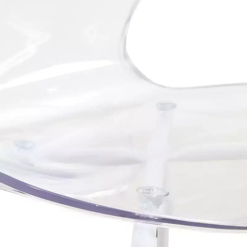LeisureMod Bristol 5-częściowy zestaw do jadalni, okrągły stół do jadalni, 4 plastikowe krzesła do jadalni, białe nogi