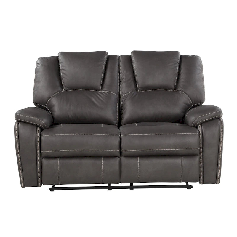 Dwuosobowa sofa rozkładana ręcznie Steve Silver Kameryn ze skóry ekologicznej