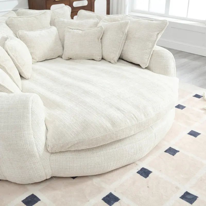 Wygodna dwuosobowa sofa z funkcją spania typu Loaf, duża sofa z funkcją spania i podłokietnikami