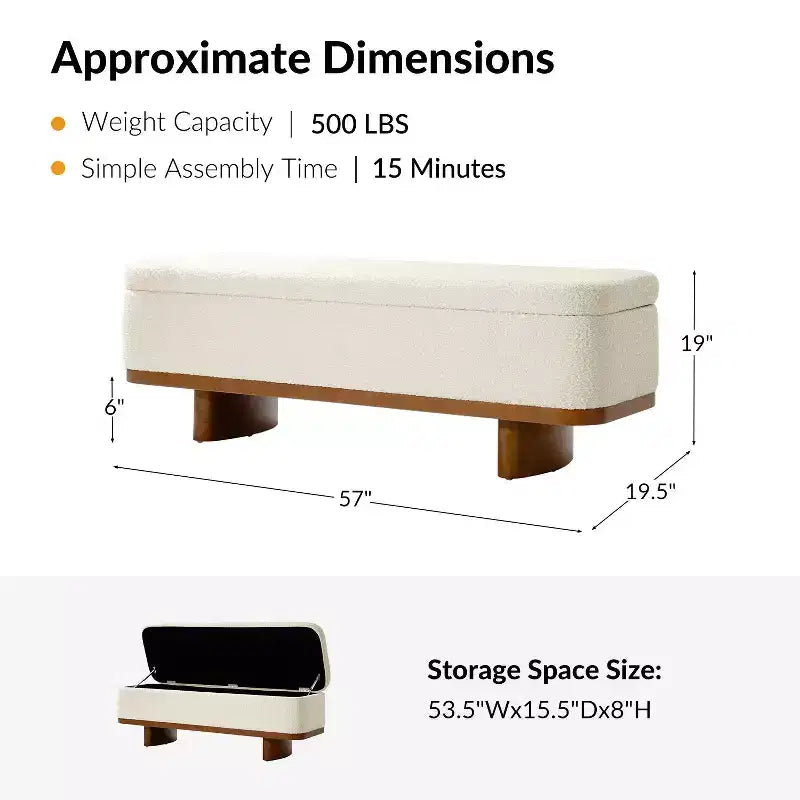 Ławka Clara Simple Assemble Flip Top z ramą z litego drewna|HULALA HOME