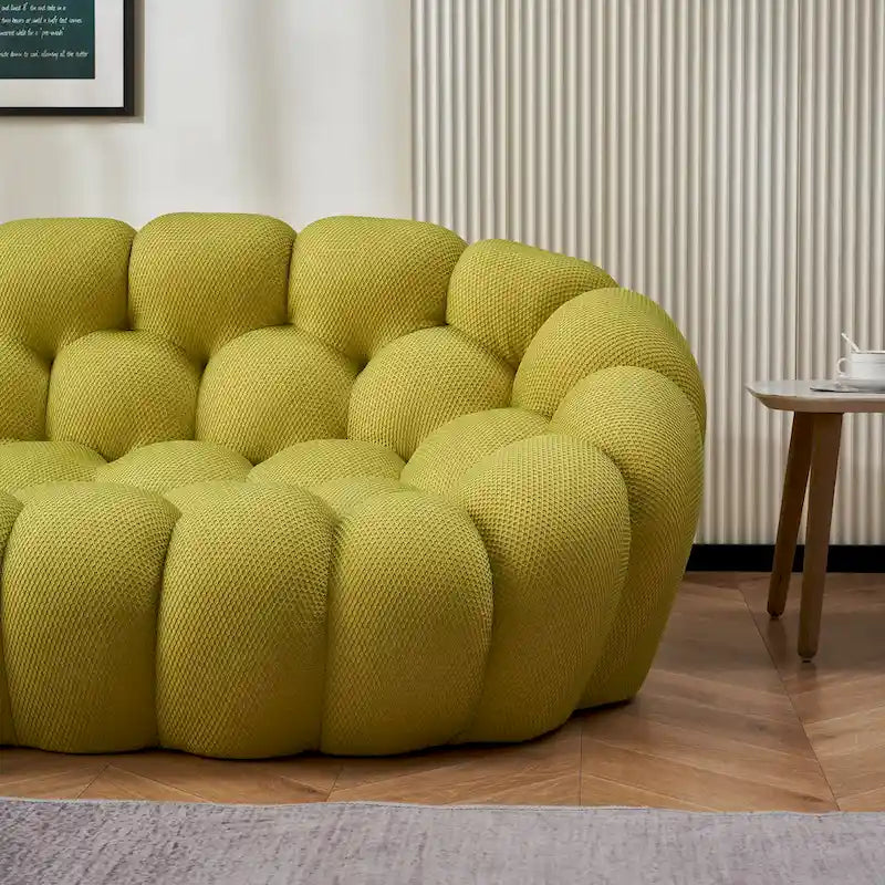 Dwuosobowa sofa typu bubble, zakrzywiona, o strukturze plastra miodu, z tkaniny 3D, do salonu, pokoju dziennego, mieszkania