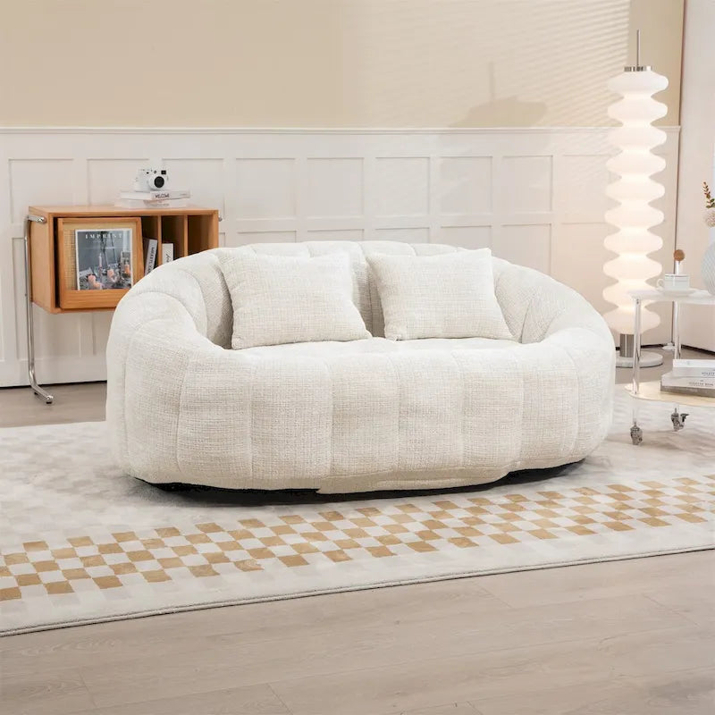 Szenilowy fotel typu pufa typu "lazy sofa"