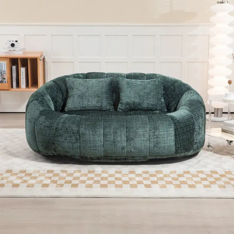 Szenilowy fotel typu pufa typu "lazy sofa"