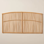 Malvina Nowoczesne Boho Nasuwane na Ścianę Łóżko z Rattanem – Queen Size