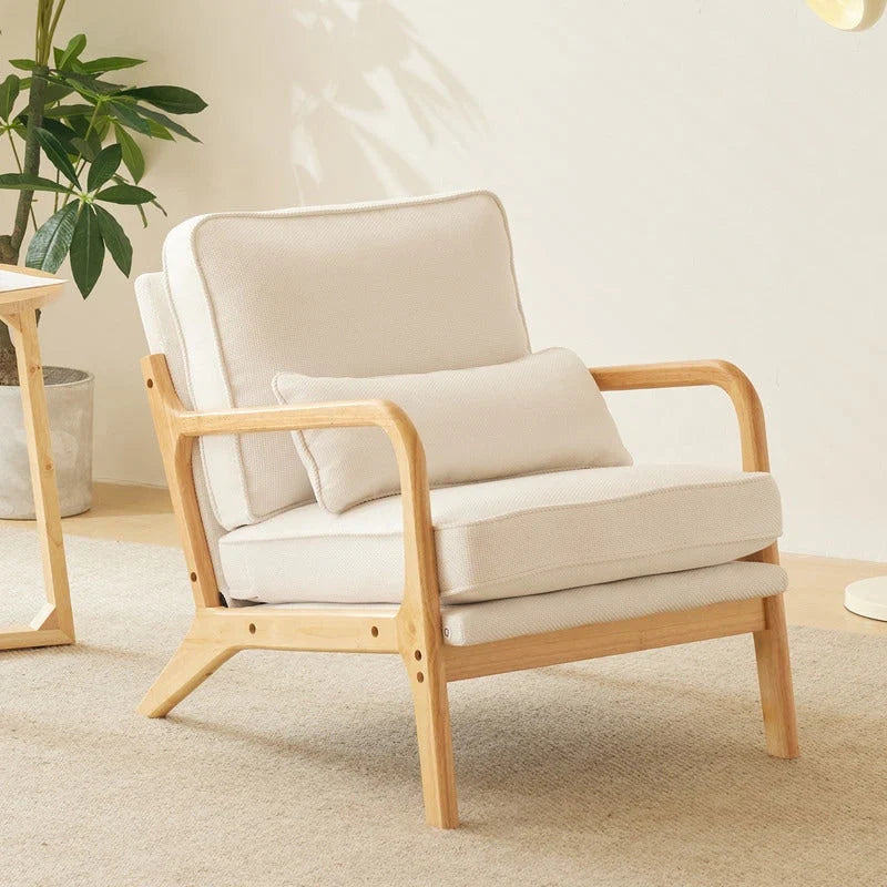 Tapicerowany fotel w stylu Mid-Century Modern