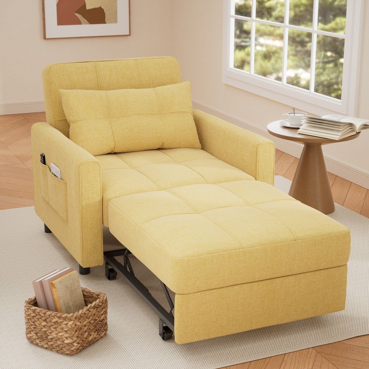 Wielofunkcyjna sofa 3 w 1 z funkcją spania, rozkładany fotel, składane łóżko do salonu