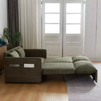 64,5-calowa rozkładana sofa 3 w 1 z sztruksu z funkcją spania