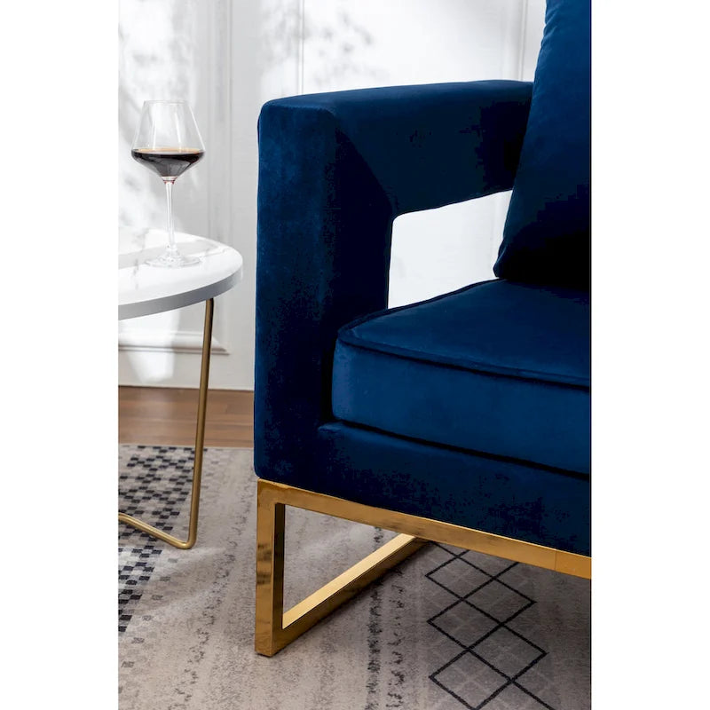 Nowoczesny tapicerowany fotel akcentowy Roundhill Furniture Lenola
