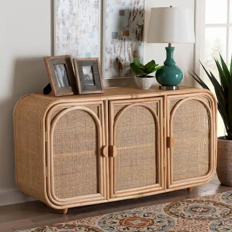 Szafka z 3 drzwiami Evania Bohemian Natural Rattan