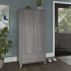 Wysoka szafka do przedpokoju Somerset z drzwiczkami i szufladą marki Bush Furniture