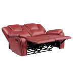 Dwuosobowa sofa rozkładana ręcznie Steve Silver Kameryn ze skóry ekologicznej