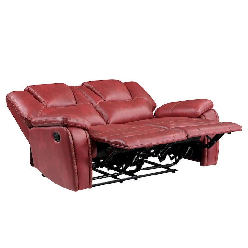 Dwuosobowa sofa rozkładana ręcznie Steve Silver Kameryn ze skóry ekologicznej