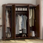 Palace Imports Szafa 4-drzwiowa Kyle w 100% z litego drewna, z drzwiami drewnianymi lub lustrzanymi