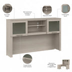Biurko w kształcie litery L Somerset 60 cali z nadstawką do przechowywania od Bush Furniture