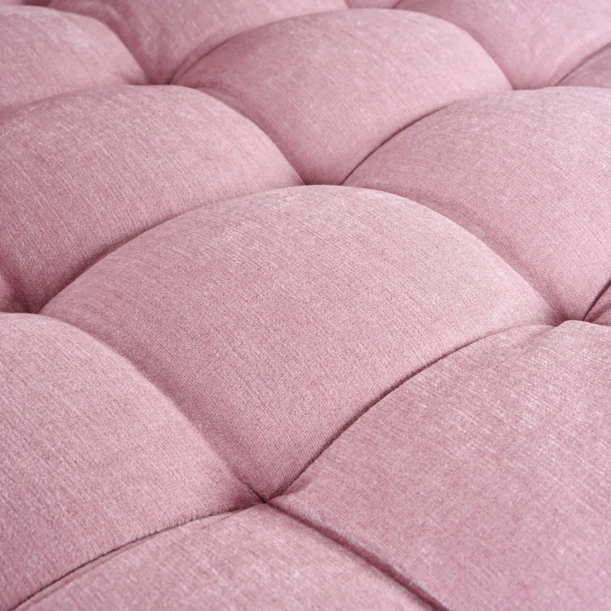 Sofa rozkładana typu chaise longue z chenille, tapicerowana sofa z pikowanym oparciem i 2 zdejmowanymi poduszkami do salonu
