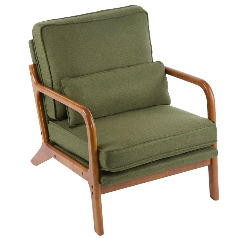 Tapicerowany fotel w stylu Mid-Century Modern