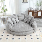 Wygodna dwuosobowa sofa z funkcją spania typu Loaf, duża sofa z funkcją spania i podłokietnikami