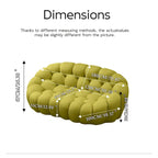 Dwuosobowa sofa typu bubble, zakrzywiona, o strukturze plastra miodu, z tkaniny 3D, do salonu, pokoju dziennego, mieszkania