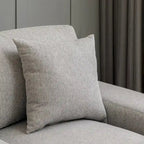 Nowoczesna sofa z funkcją spania typu chaise longue w stylu mid-century, o powiększonych wymiarach, z poduszką