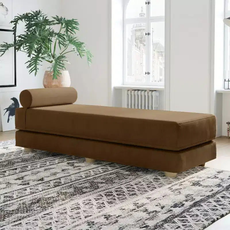 Leżanka / Rozkładana sofa dwuosobowa – mikrowelur
