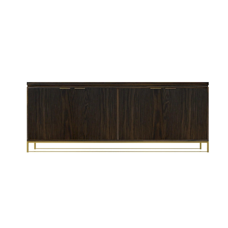 Drewniana 4-drzwiowa szafka ozdobna Clihome Furniture