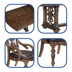 9-częściowy stół obiadowy z przedłużanym blatem, 2 fotele i 6 krzeseł bez podłokietników
