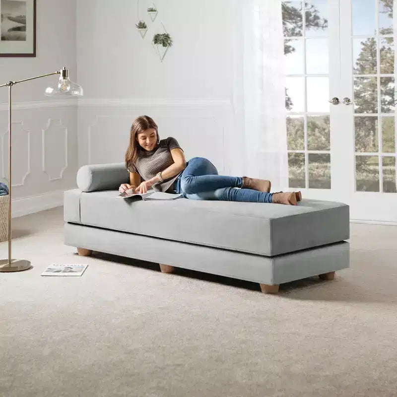 Leżanka / Rozkładana sofa dwuosobowa – mikrowelur
