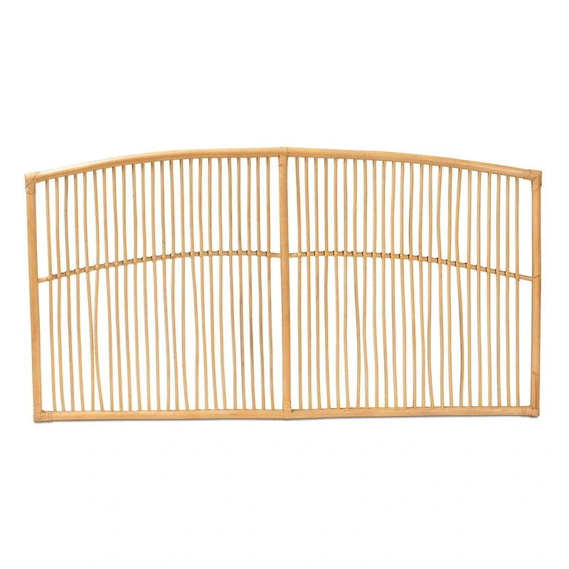 Malvina Nowoczesne Boho Nasuwane na Ścianę Łóżko z Rattanem – Queen Size