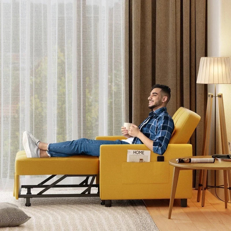 Wielofunkcyjna sofa 3 w 1 z funkcją spania, rozkładany fotel, składane łóżko do salonu
