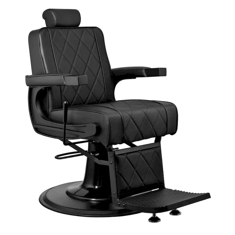 Fotel fryzjerski ROGERS Heavy Duty, odchylany fotel do salonu fryzjerskiego, czarny