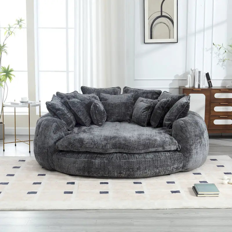 Wygodna dwuosobowa sofa z funkcją spania typu Loaf, duża sofa z funkcją spania i podłokietnikami