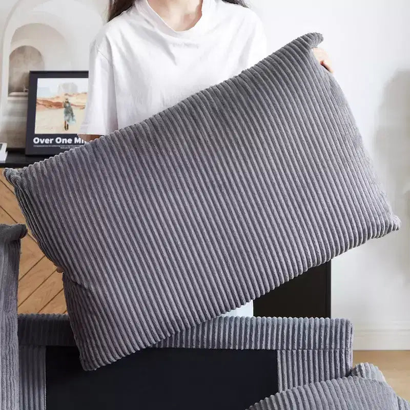 64,5-calowa rozkładana sofa 3 w 1 z sztruksu z funkcją spania