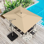 MAISON ARTS 12-stopniowy automatyczny hydrauliczny parasol wspornikowy, aluminiowy słup, obrót o 360 stopni