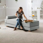 Leżanka / Rozkładana sofa dwuosobowa – mikrowelur