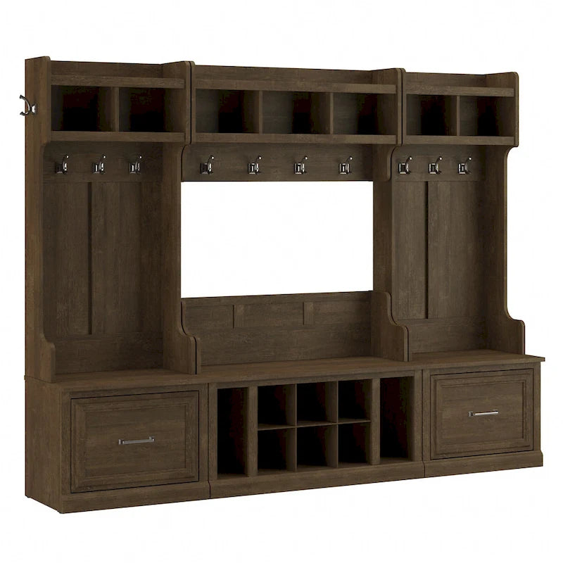 Kompletny zestaw mebli do przedpokoju Woodland z wieszakiem na ubrania marki Bush Furniture