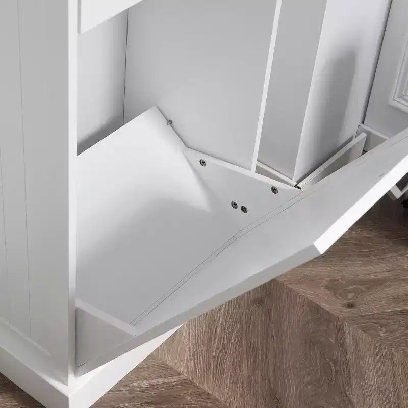 HOMCOM Narożna wysuwana szafka na kosz na śmieci do kuchni, wolnostojąca szafka do recyklingu z koszem na śmieci i szufladą
