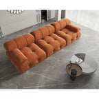 Modułowa sofa 3-osobowa z aksamitu z możliwością zmiany układu