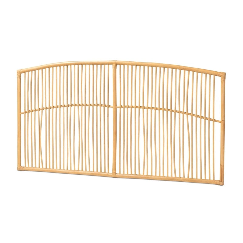 Malvina Nowoczesne Boho Nasuwane na Ścianę Łóżko z Rattanem – Queen Size