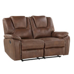 Dwuosobowa sofa rozkładana ręcznie Steve Silver Kameryn ze skóry ekologicznej